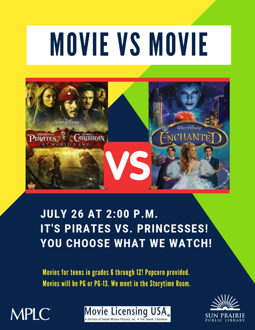 Teen Movie VS Movie Sun Prairie Public Library